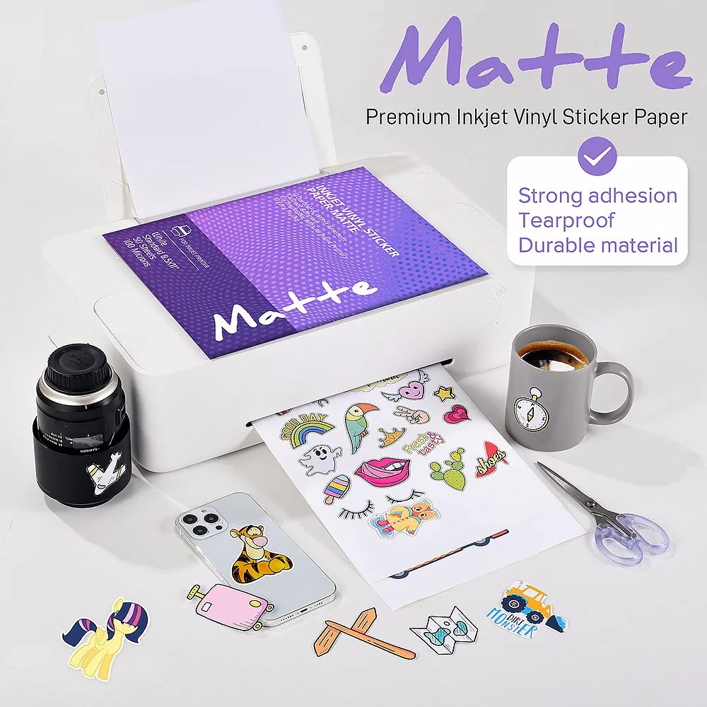 Matte White Inkjet Roll with Self Adhesive Label