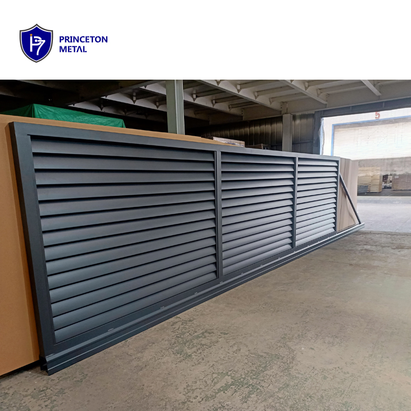 Factory Price Powder Coated Aluminum Slat Automatic Cantilever Gate Trackless Gate