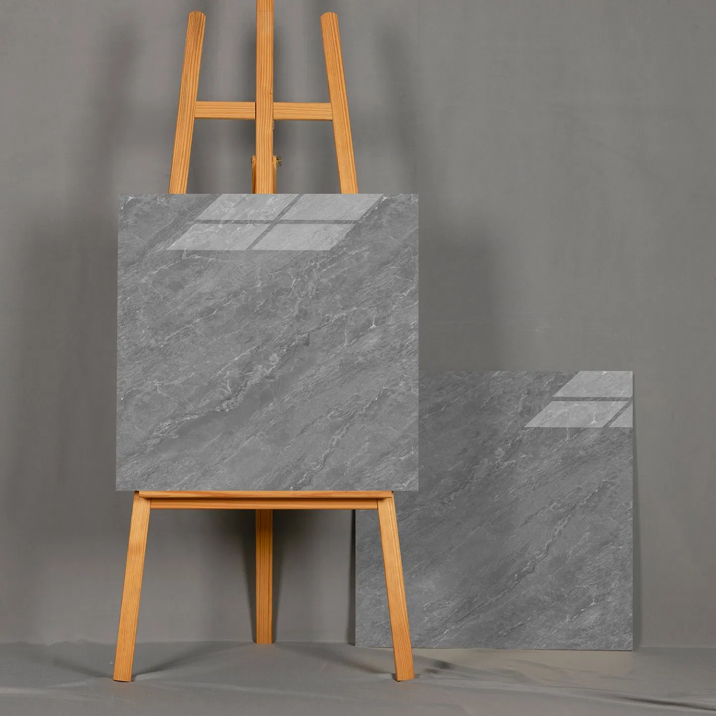 Dark Grey High Gloss Marble Tile Luxury Design for Bathroom 60*60cm Cheap Price