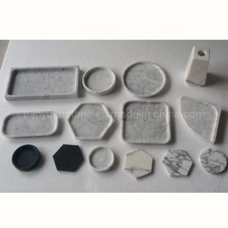 Rectangle Home Decorative Green Marble Serving Tray