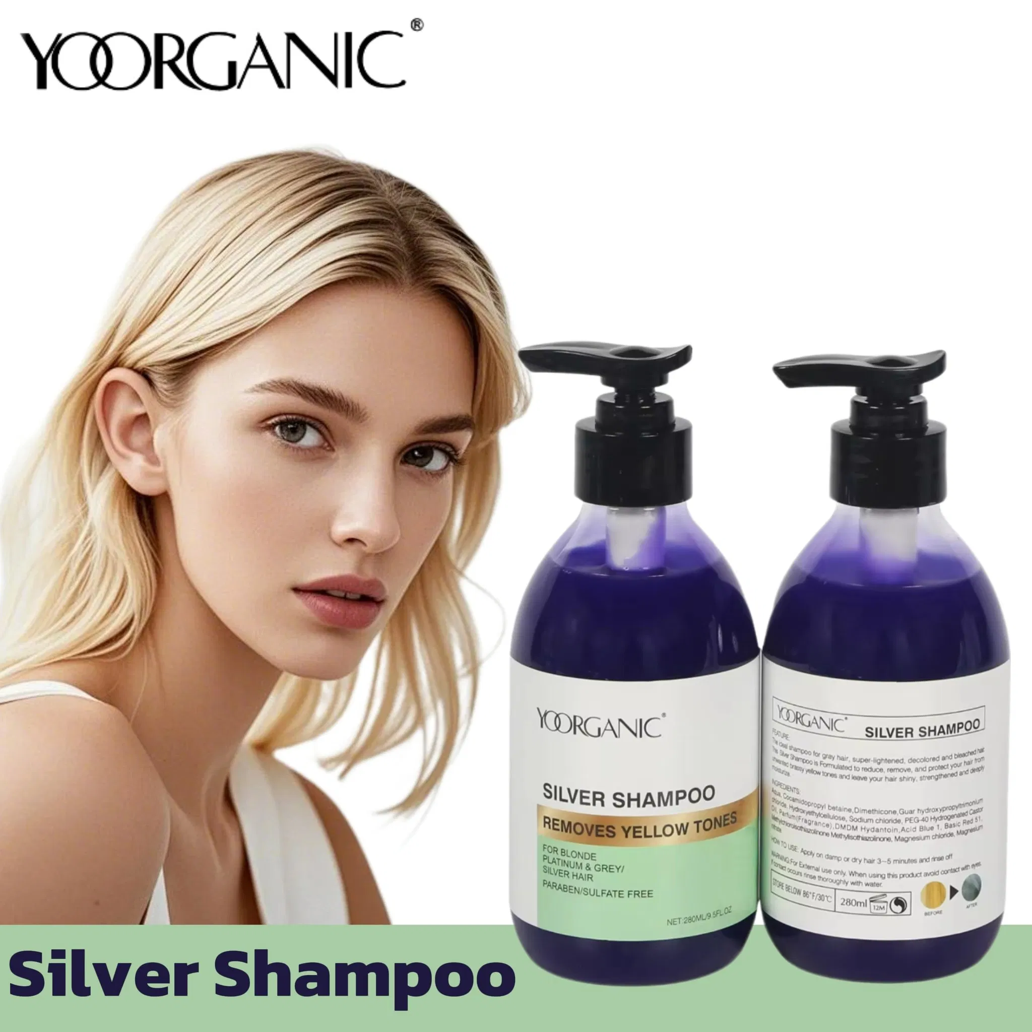 Private Label Silver Shampoo for Bleached and Blonde Hair