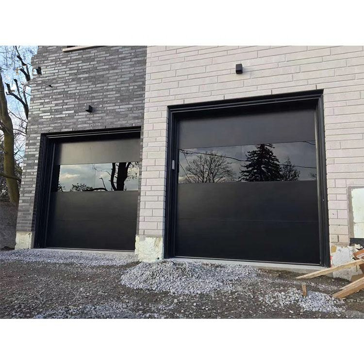 Wholesale Customized Motorized Panoramic Clear Aluminum Price Glass Garage Door
