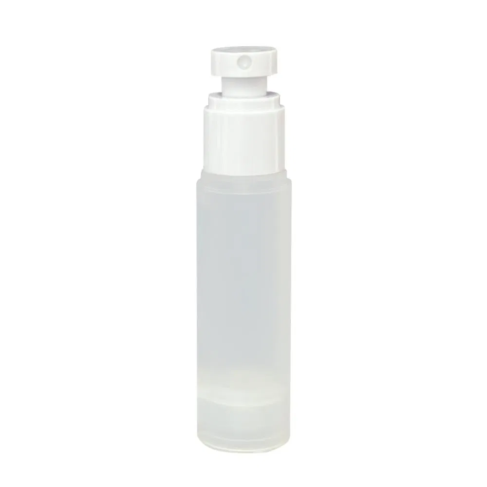 Popular Cosmetic Spray Packaging Matte White 15ml 30ml 50ml Round Custom Logo Airless Pump Spray Cream Bottle