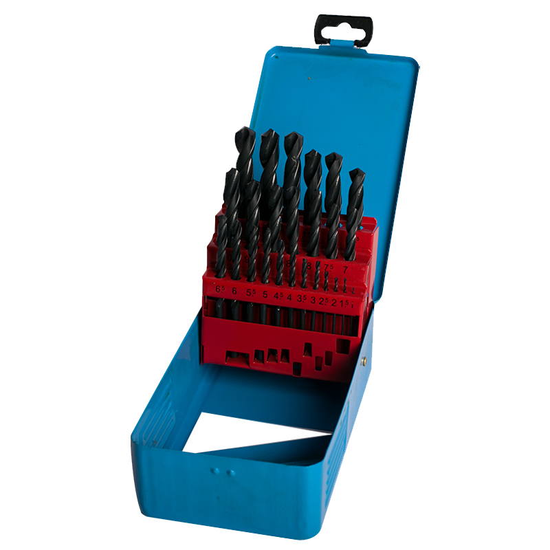 Fixtec 25PCS 118° General Angle HSS 4241 DIN338 Drill Bits Set Combination