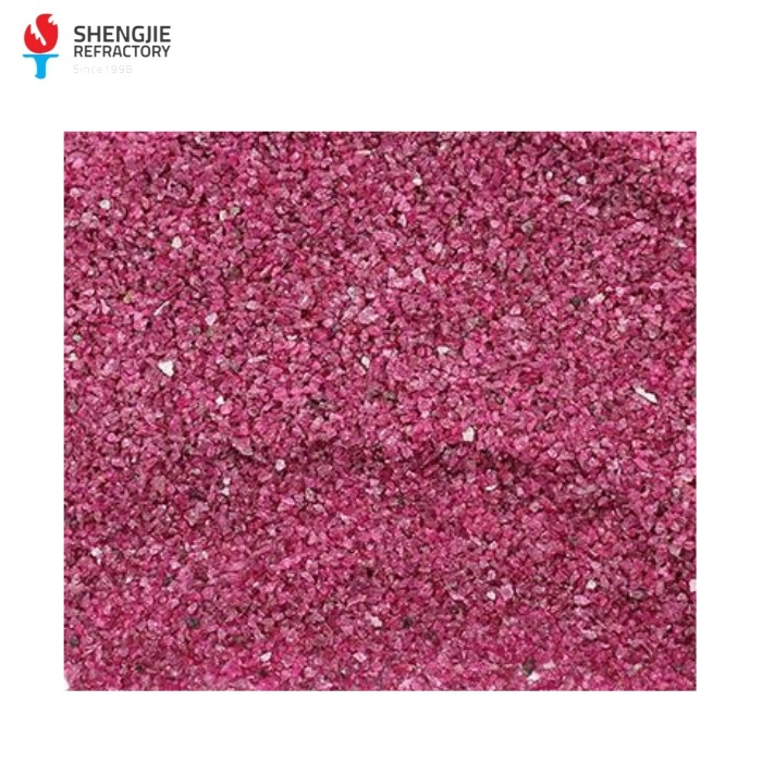 Shengjie Best Price Pink Abrasive Grains Stone Chrome Corundum for Sale