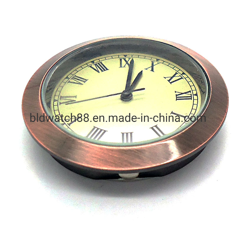 Customized Fitups Clock Mini Metal Quartz Small Clock Inserts