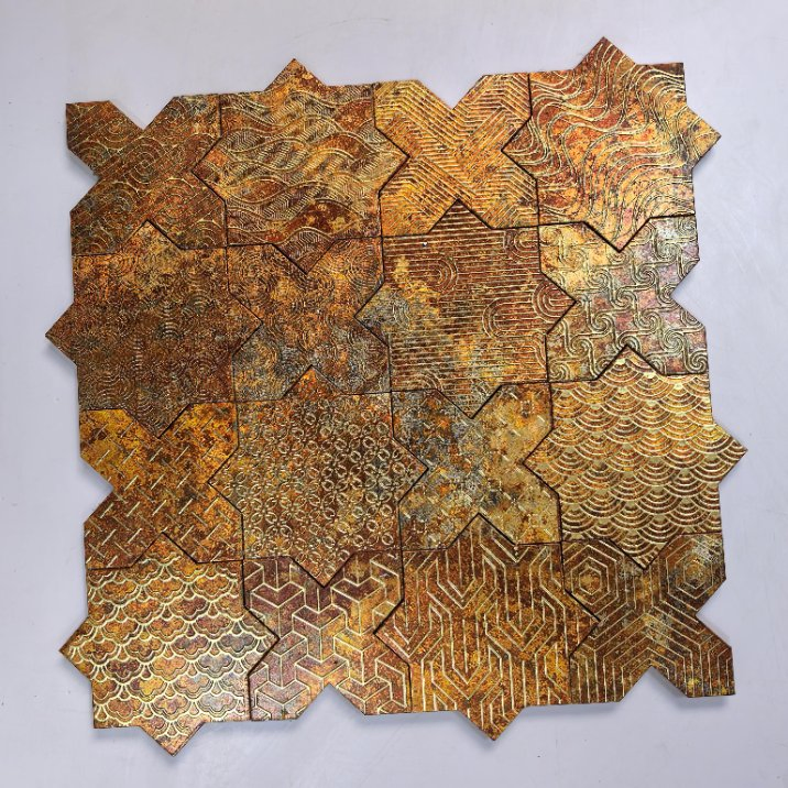 Керамическая мозаика Звезда и Крест для фартука и стен