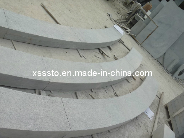 Bush-Hammered Blue Limestone Paving Steps for Outside