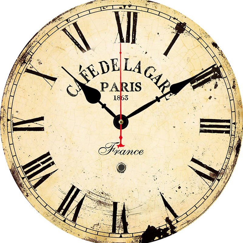 Dia 30/34/40/60cm MDF Large Promotional Gift Wood Wall Clock Silent Quartz Battery Operated Digital Alarm Clock for Kitchen/Living /Bed Room-Hlc20052