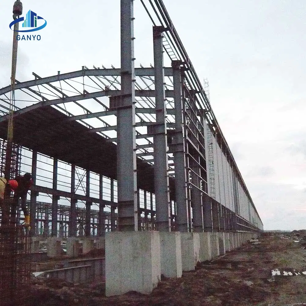 Q345b Prefabricated Steel Structure High Rise Building with H Section Columns Beams