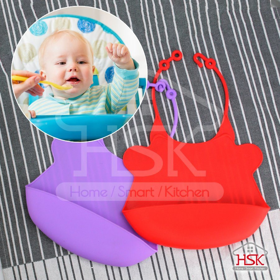 Waterproof Silicone Bib BPA Free Easy Clean Baby Products