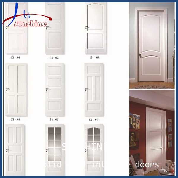 Customize Design Solid Wood Interior Door Toilet Bedroom Wooden Timber Doors for House