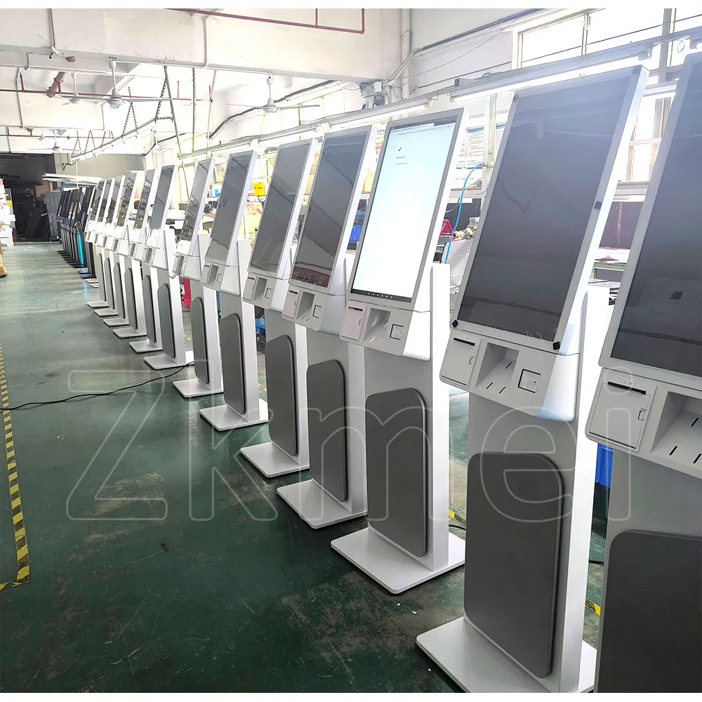 27 Inch Floor Standing Self Service Payment Kiosk with Qr Scanner Printer