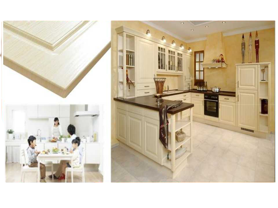 Cabinet Door HDF Plywood Molded PVC Cabinet Door for Kitchen