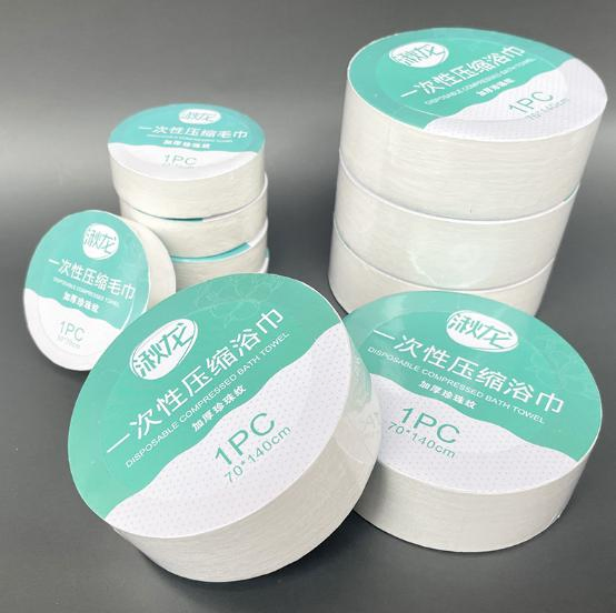 Personalized Round Package Cotton One Time Use Cheap Magic Compressed Disposable Face Towel Tablet