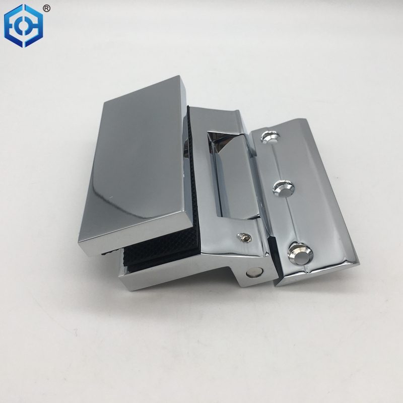 Glass to Wall Chrome Aluminum Glass Pivot Hinge for Interior Door