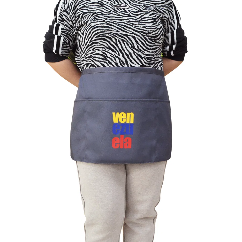 Custom Printed Restaurant Kitchen Apron Waitress Waiter Server Short Waist Apron