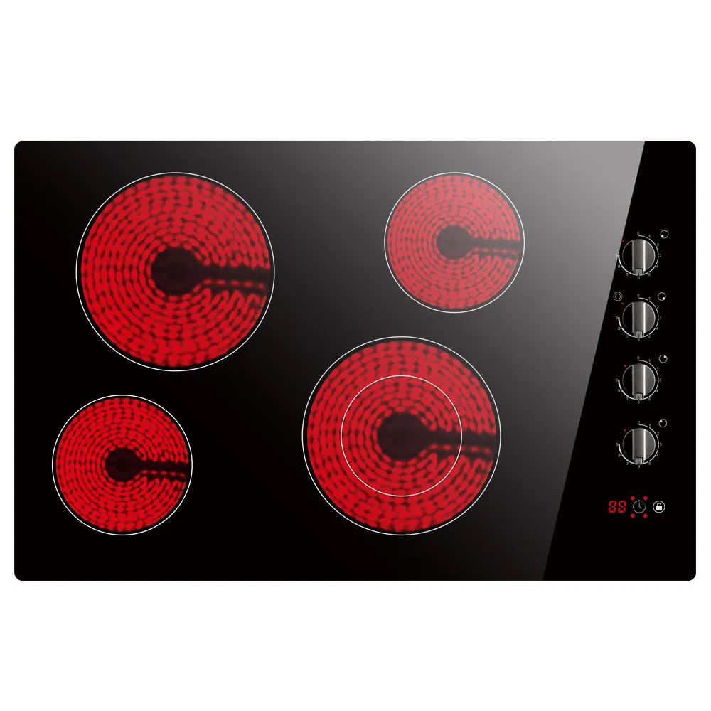 77cm High Power Kitchen Appliances Four-Burner Electric Ceramic Stove with Knob
