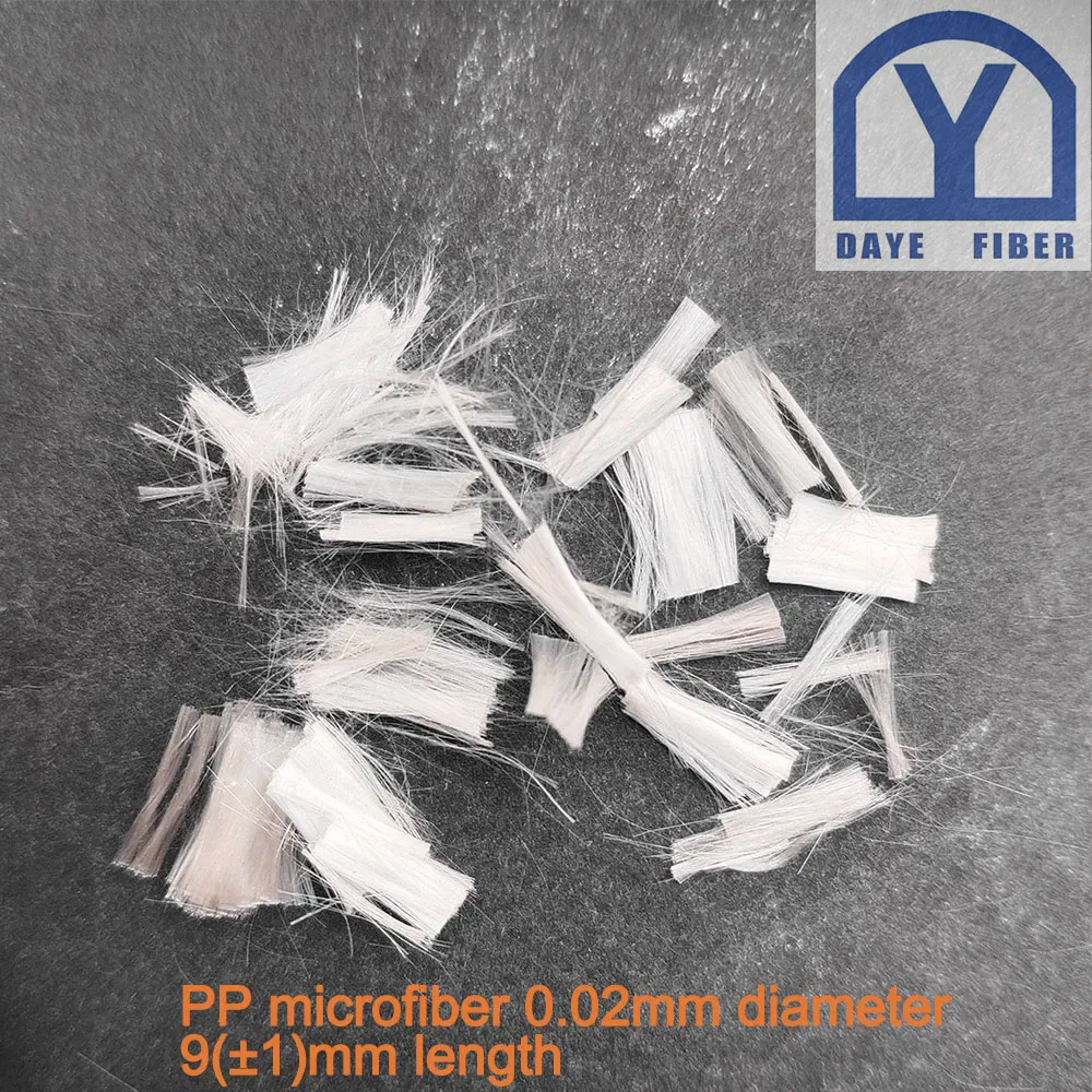 0.02mm / 9mm Recycled PP Polypropylene Fiber Substitute of PVA Asbestos for Concrete
