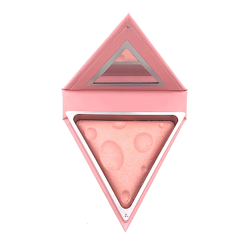 OEM Customized Three-Dimensional Triangle Pink Color Cheese Blusher Nude Color Cheese Monochrome Blusher