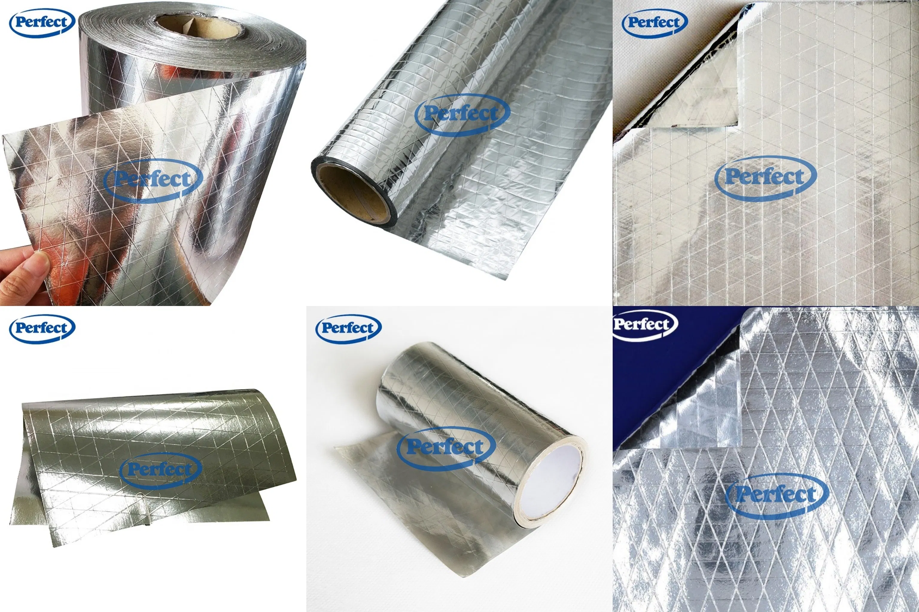 Perfessional Thermal Foil Supplier Reinforced Aluminum Foil Double Sided Alu Foil Scrim Kraft Foils