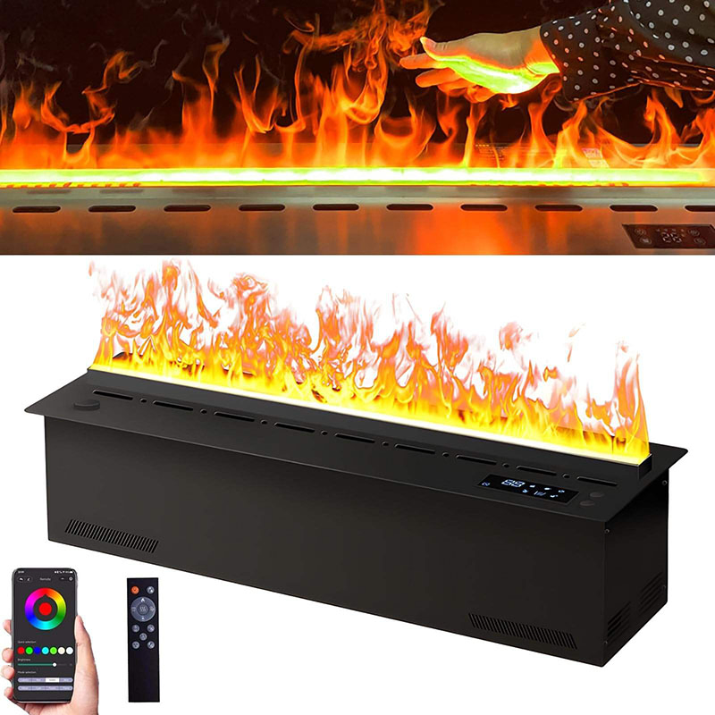 Remote Control Metal Electric Fireplace Multi-Color LED Flame Effect Atomization Water Vapor
