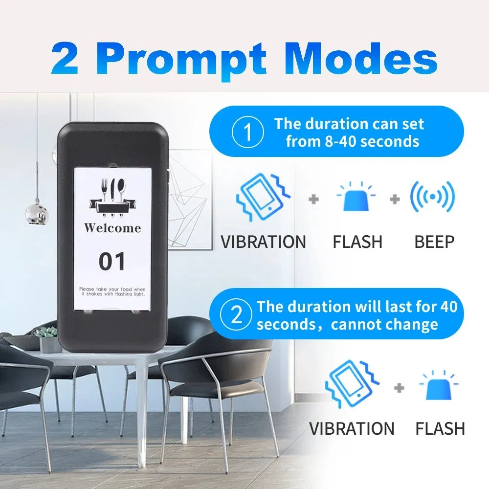 F1010 Wireless Restaurant Pager System, 20 Food Truck Beepers Buzzers, Guest Queue System
