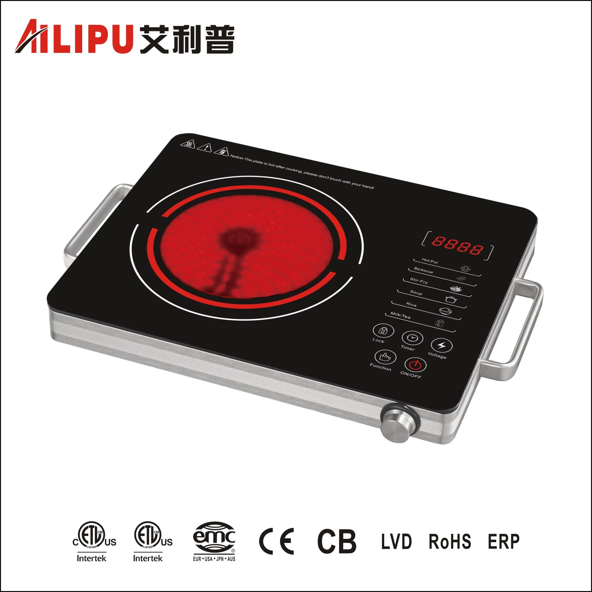 Kitchen Appliance Sensor Touch Control EGO Ceramic Furnace Hot Pot 2000W Infrared Ceramic Cooker