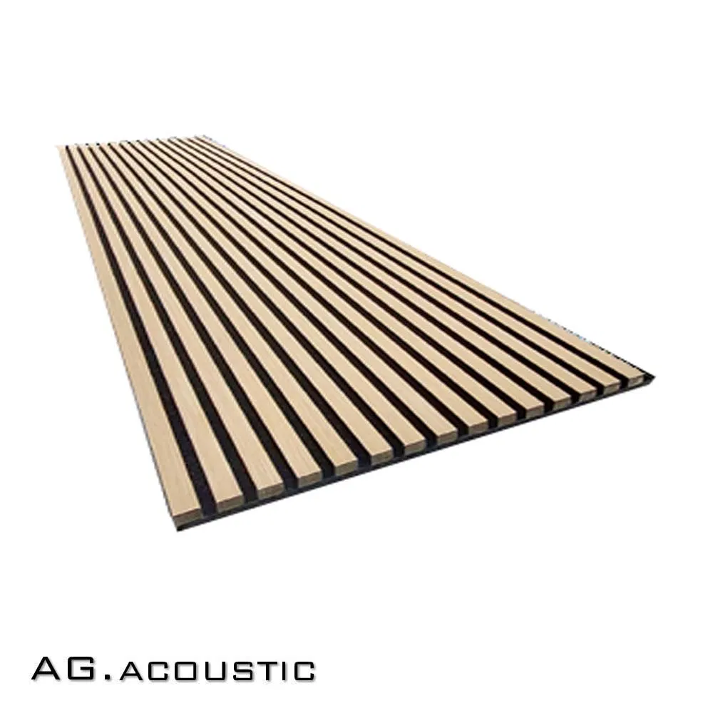 AG. Acoustic Natural Veneer Wooden Timber Acoustic Pet MDF Slat Board Polyester Felt Office
