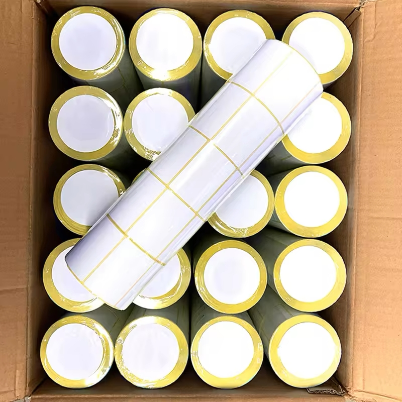 100X150 Thermal Top 4X6 Barcode Shipping Label Self Adhesive Yellow Liner Labels