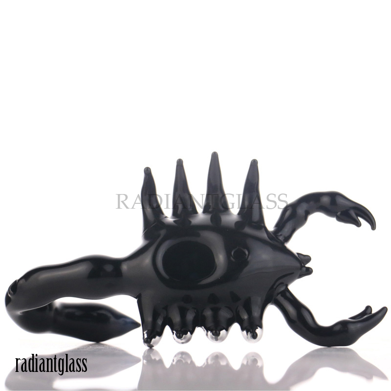 New Black Scorpion Novelty Hand Pipe Radiant Glass
