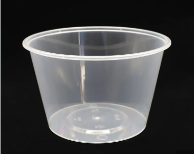 Disposable Plastic Container Transparent Clear Food Grade Round Lunch Bowl with Lid