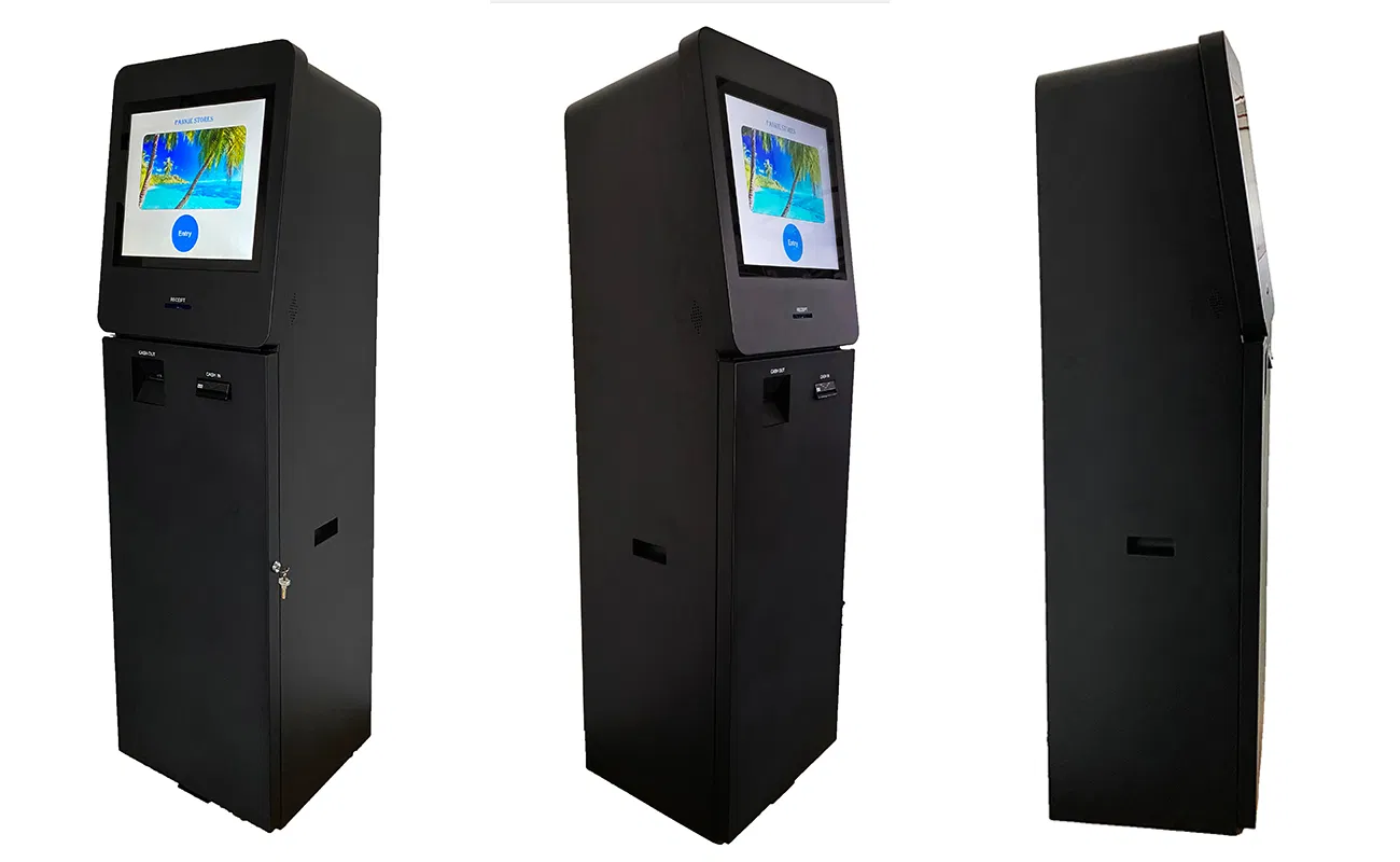 Cash Acceptor and Recycle Touchscreen ATM Accept Banknotes and Dispense Coin Rolls Bank Machine ATM