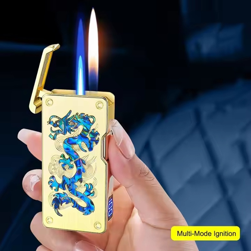 Cigar Color Shell Customized Voice Control Gravity Sensor Lift Metal Lighter