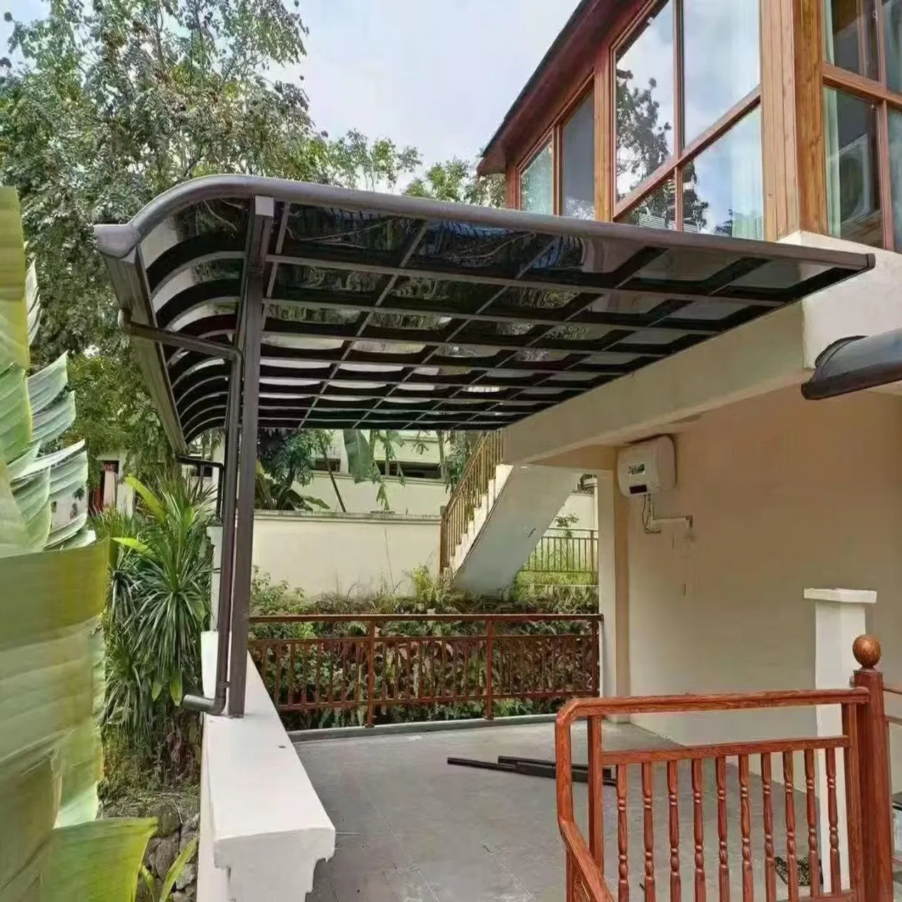 14. China Manufacturers Aluminium Parking Lot Carport Awning Outdoor Canopy Car Parking Shed Cantilever Waterproof for Garden Shade Carport