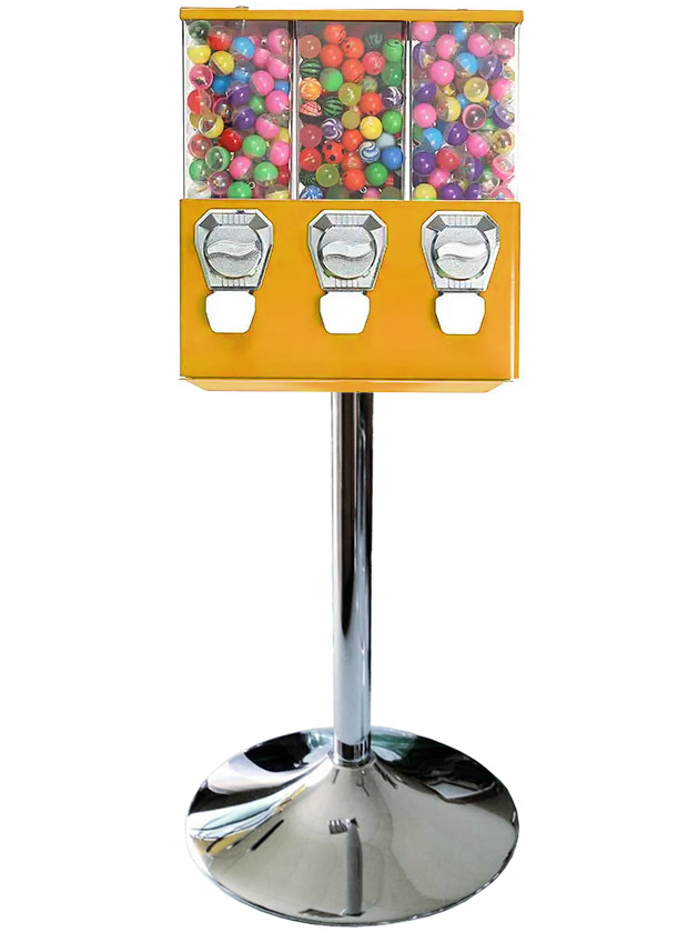 Easy-Refilling Triple Head Gumball & Candy Vending Machine (TR103)