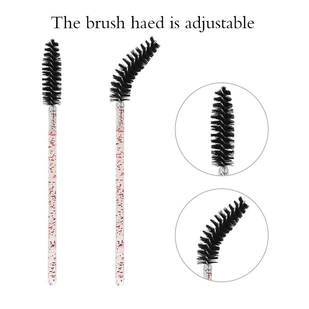 Silicone Mascara Eyelash Spoolies Brushes Lash Applicator Disposable Mascara Wand Eyelash Brush