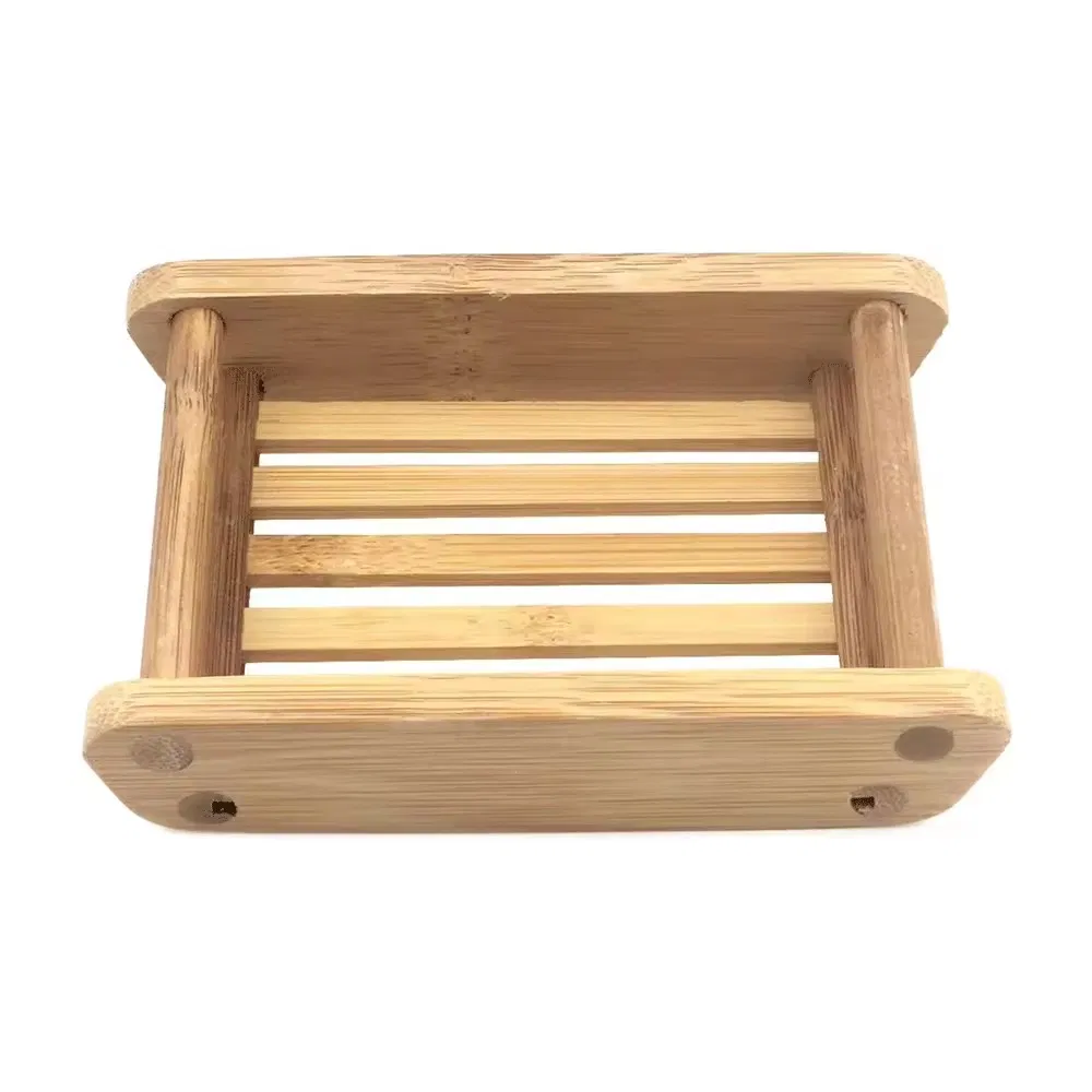 Wholesale Customized Logo Funny Bamboo Bathroom Shower Soap Dish