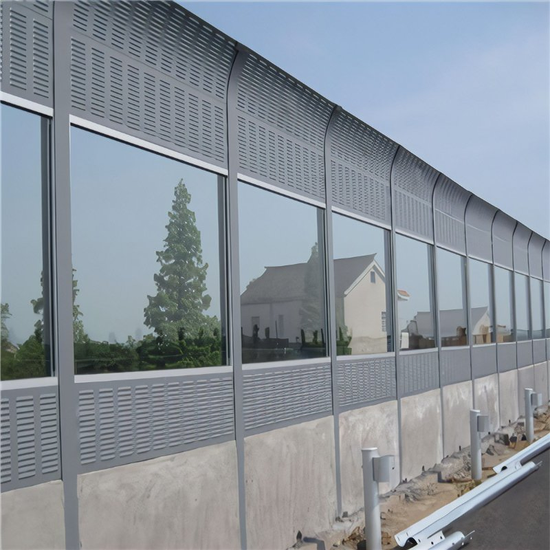 Fiberglass Sound Barrier Highway Acoustic Panel Absorber Sound-Proof Wall Fence