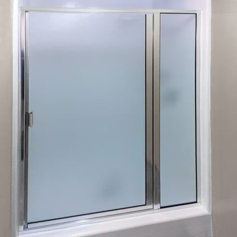 High Quality Matt Black Tempered Glass Frameless Swing Bathroom Shower Door
