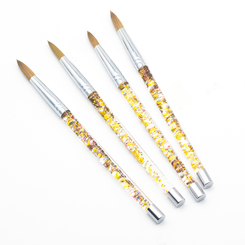 Guyo Gold Liquid Handle Pure Kolinsky Nail Art Brush