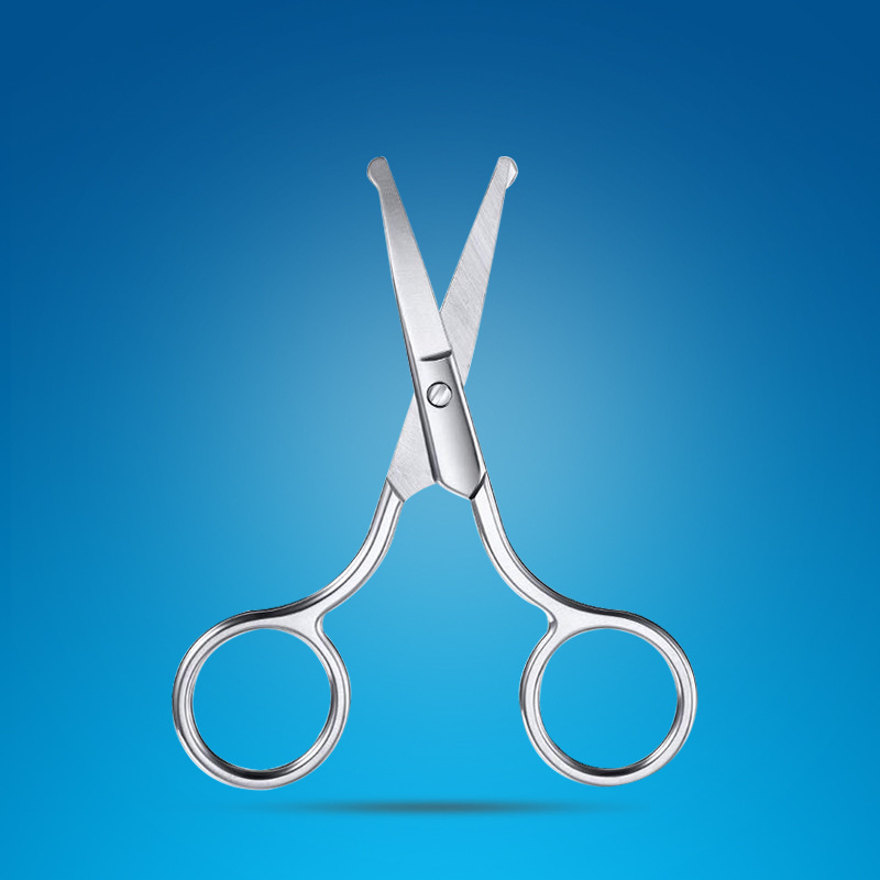 Small Scissors, Eyebrow Scissors, Nose Hair Scissors Round Tip Design, Will Not Hurt The Nasal Cavity. Professional Grooming Scissors for Hair, Eyelashes, Nose