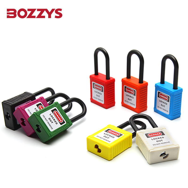 38mm Insulated Nylon Shackle Safety Padlock Lockout Padlock with Master Key