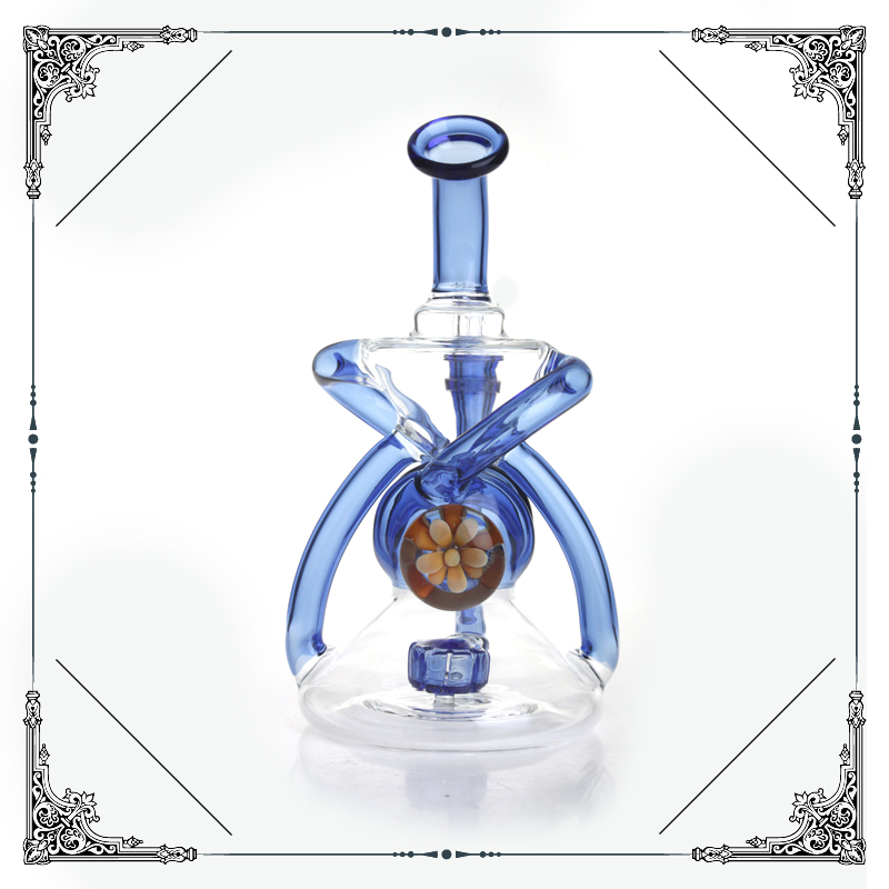 7.5" Small Showerhead Perc Glass Smoking Water Pipe Hand DAB Oil Rig Burner Recycler in Stock