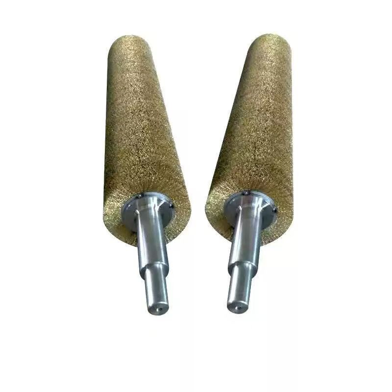 Steel Wire Roller Brush Industrial-Grade Steel Wire Rust-Removal Roller Brush Cylinder Steel Wire Brush Roller Industrial Spiral Coil Steel Wire Roller Brush