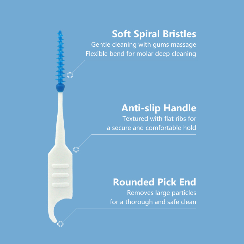 40CT Soft Silicone Rubber Interdental Brush Soft-Picks for Wide Space Orthodontic Brace