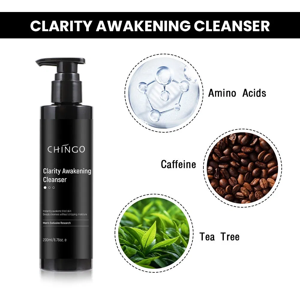 Organic Oil Control Acne Removal Deep Cleaning Moisturizing Men Skincare Set