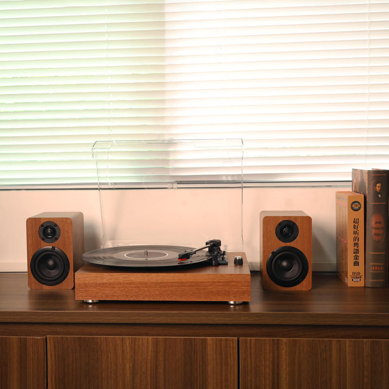 Ретро-колонка Bluetooth с проигрывателем винила и RGB-подсветкой