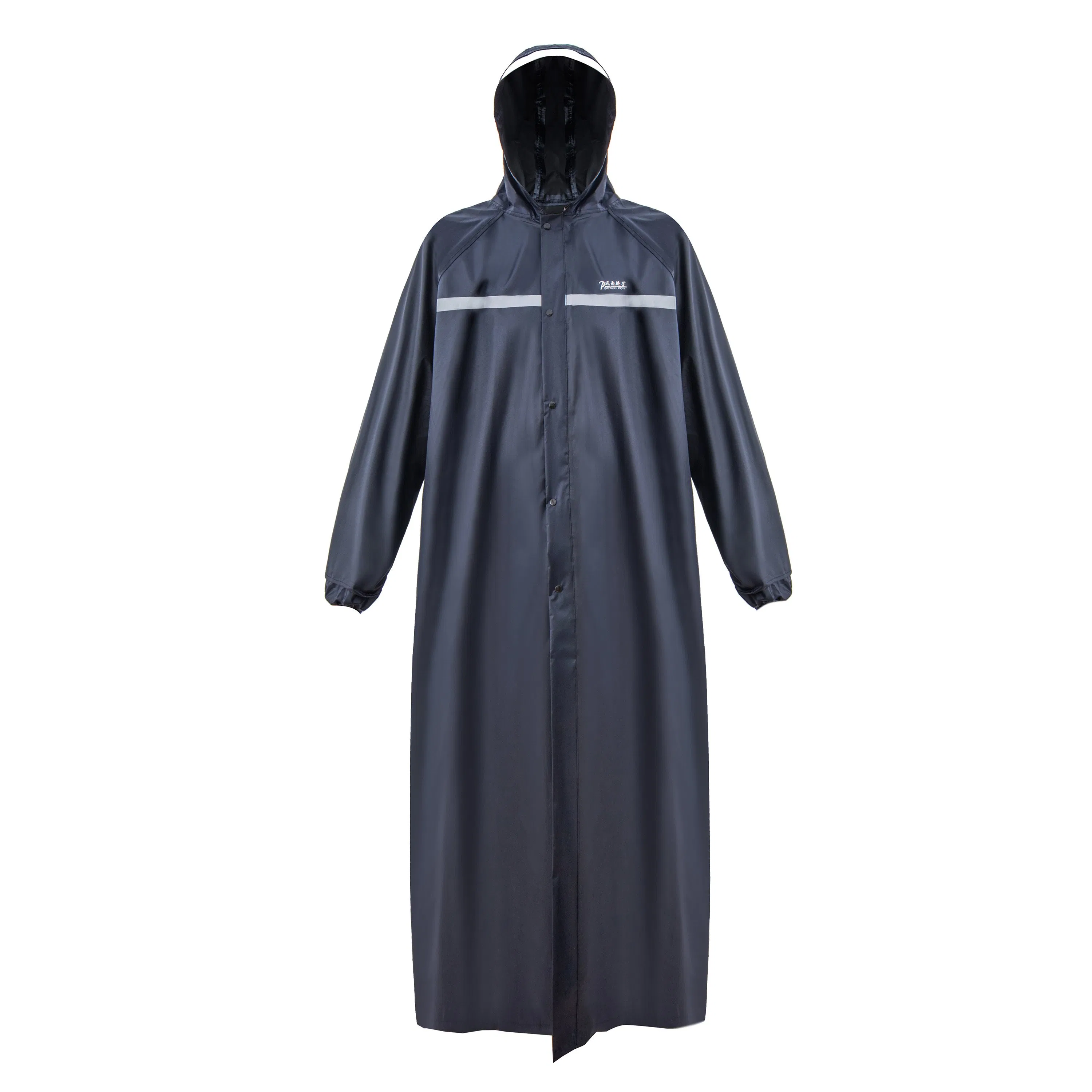 Rubberized Hooded Adjustable Safety Polyester Raincoat Reflective Safety Jacket Safety Product