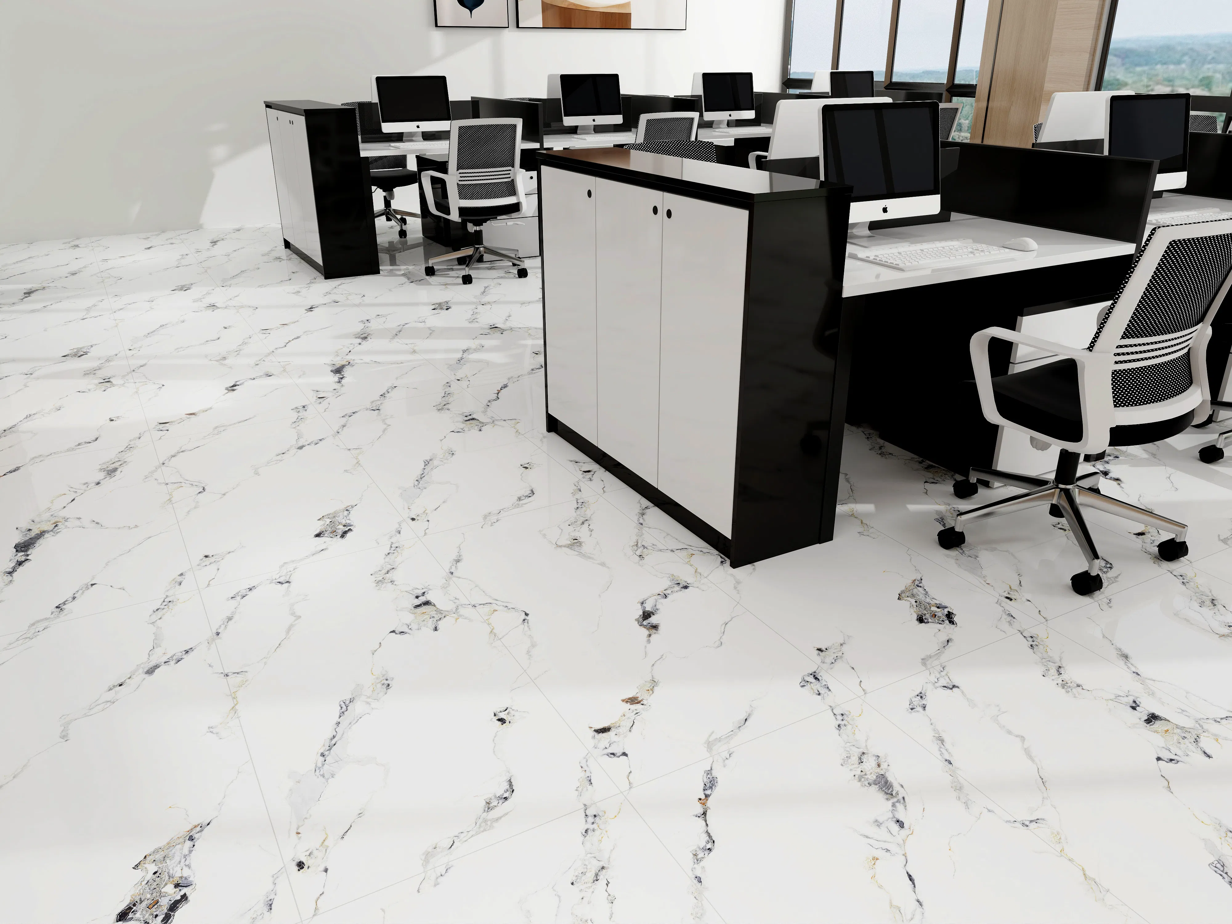 Customize Affordable Modern Design Hospital Offices for Commercial Glossy Ceramic Tiles